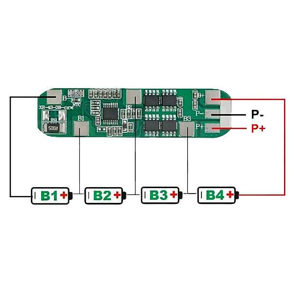 PCM/PCB (XR-4S-DB-CXW) FOR 14.8V 5A (4S) LITHIUM BATTERY PACK