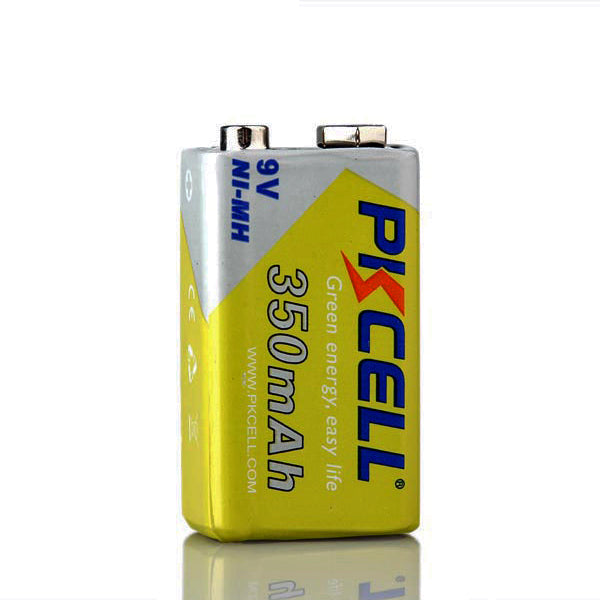 PKCELL 9V 350MAH RECHARGEABLE NIMH BATTERY