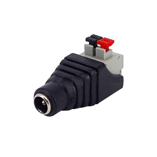 DC POWER FEMALE JACK PUSH BUTTON 2-PIN TERMINAL 5.5 X 2.1MM