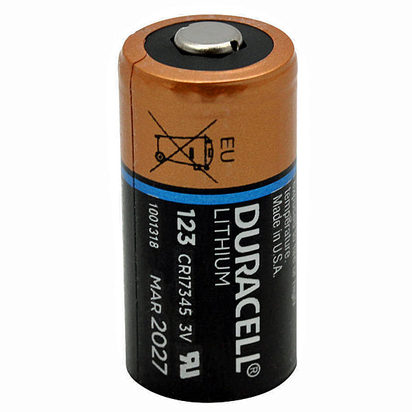 DURACELL CR123A 3V @ 1470MAH LITHIUM PRIMARY BATTERY