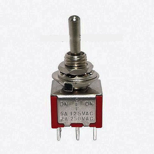 DPDT ON/OFF/ON 6A @ 125V MINI TOGGLE MOMENTARY SWITCH