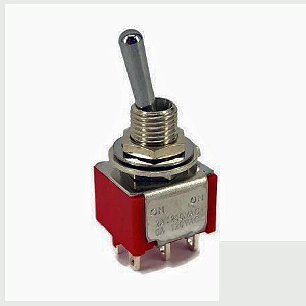 DPDT ON/ON 5A @ 125V 1M SERIES MINI TOGGLE LATCHING SWITCH