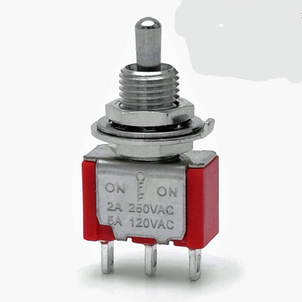 SPDT ON/ON MINI TOGGLE SWITCH 5A @ 120V 1M SERIES SHORT LEVER