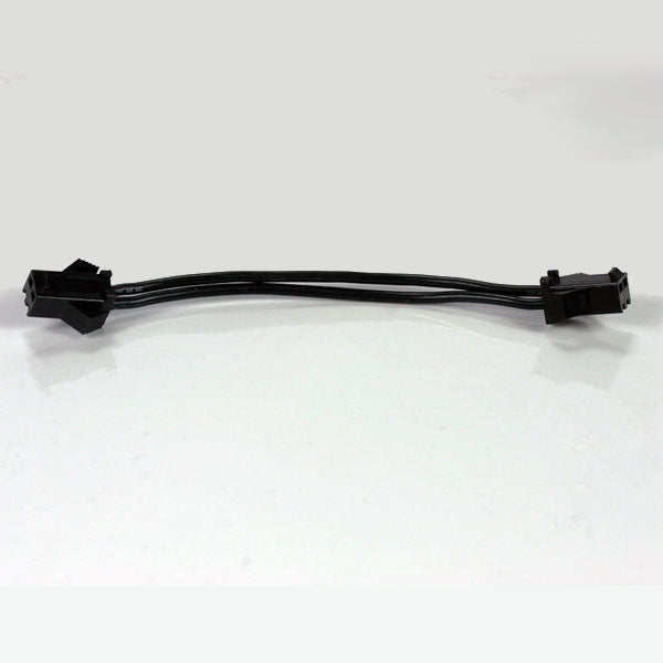 2-PIN JST MU CONNECTOR W/BLACK PVC WIRE LEADS