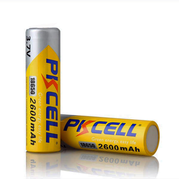 PKCELL ICR18650-26A 3.7V 2600MAH LITHIUM-ION BATTERY W/PCB