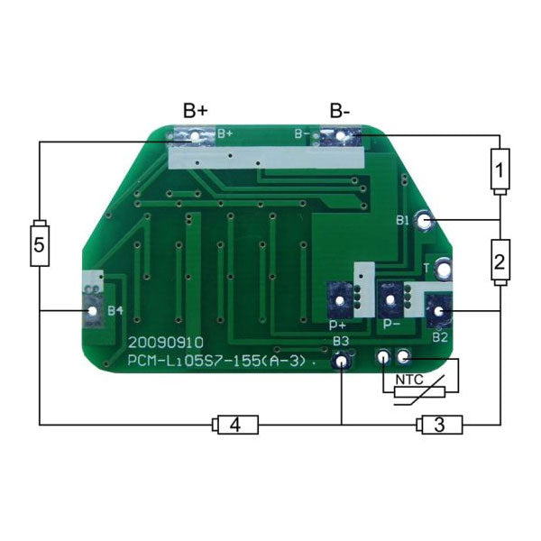 PCM/PCB 5S/4A FOR 18.5V LI-ION/LITHIUM/LI-POLYMER BATTERY-PACK