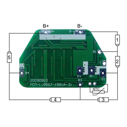 PCM/PCB 5S/4A FOR 18.5V LI-ION/LITHIUM/LI-POLYMER BATTERY-PACK