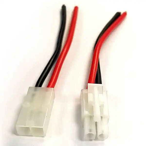 2-PIN TAMIYA M/F 16 CONNECTORS W/16G WIRE LEADS
