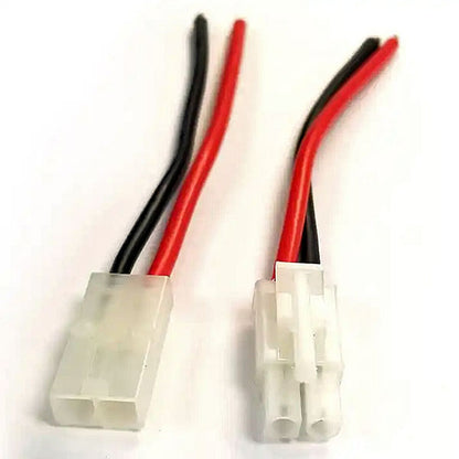 2-PIN TAMIYA M/F 16 CONNECTORS W/16G WIRE LEADS