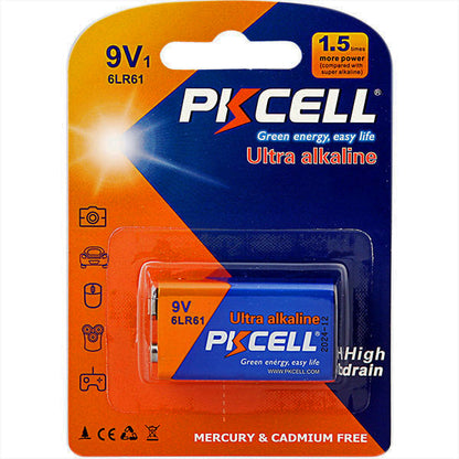 PKCELL 6LR61-1B (9V) ULTRA DIGITAL ALKALINE BATTERY
