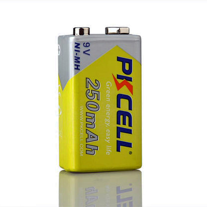 PKCELL 9V 250MAH RECHARGEABLE NIMH BATTERY