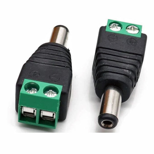 DC POWER MALE PLUG 5.5 X 2.1MM W/SCREW