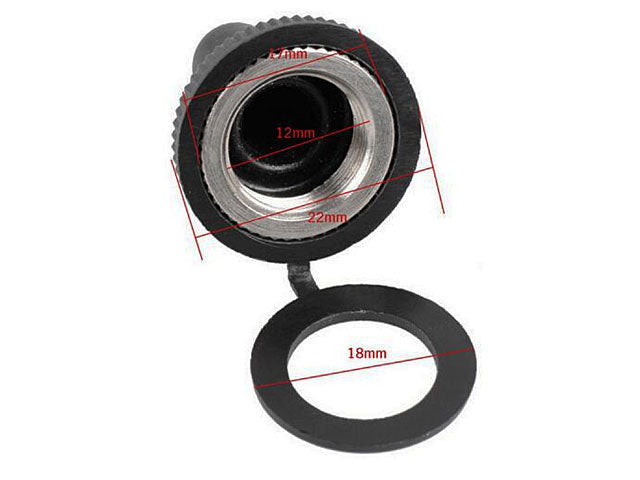 WATERPROOF SWITCH CAP BLACK COLOR 12MM