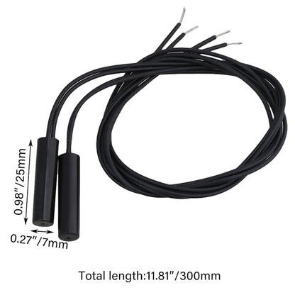2-Pack CYLINDRICAL REED PROXIMITY SWITCH MAGNETIC SENSOR