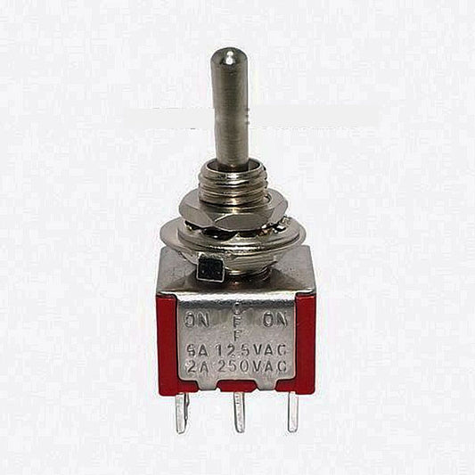 DPDT ON/OFF/ON 6A @ 125V MINI TOGGLE MOMENTARY SWITCH