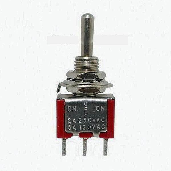 SPDT ON/OFF/ON 6A @ 125V MOMENTARY MINI TOGGLE SWITCH
