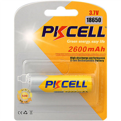 PKCELL ICR18650-26A 3.7V 2600MAH LITHIUM-ION BATTERY W/PCB